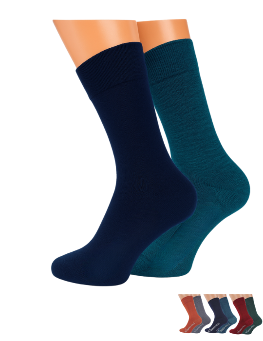 Chaussettes en laine et bambou sans élastique - Lot de 2 paires