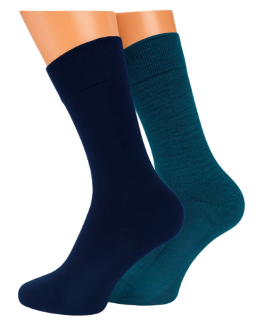 Chaussettes en laine et bambou sans élastique - Lot de 2 paires 2