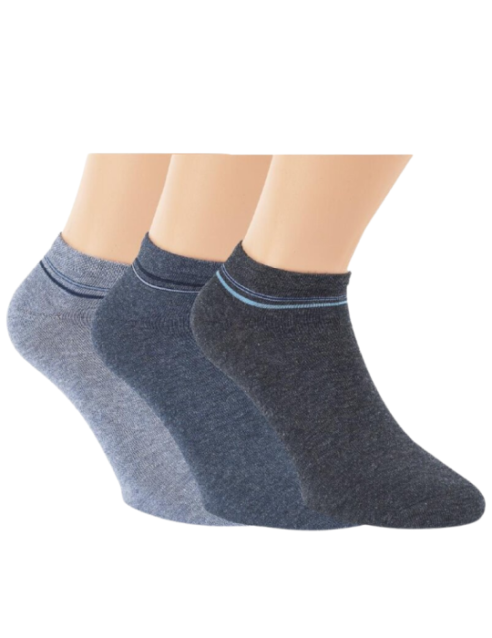 Chaussettes invisibles en coton - Lot de 3 paires Chaussettes invisibles en coton - Lot de 3 paires