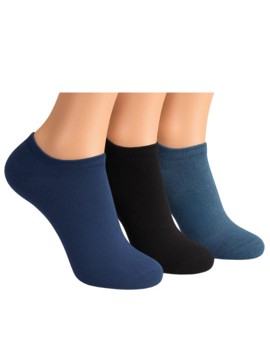 Chaussettes invisibles en coton - Lot de 3 paires Chaussettes invisibles en coton - Lot de 3 paires