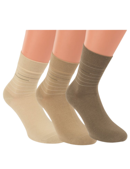 Socquettes en coton sans élastique - Lot de 3 paires Socquettes en coton sans élastique - Lot de 3 paires