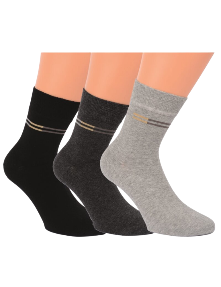 Socquettes en coton sans élastique - Lot de 3 paires Socquettes en coton sans élastique - Lot de 3 paires