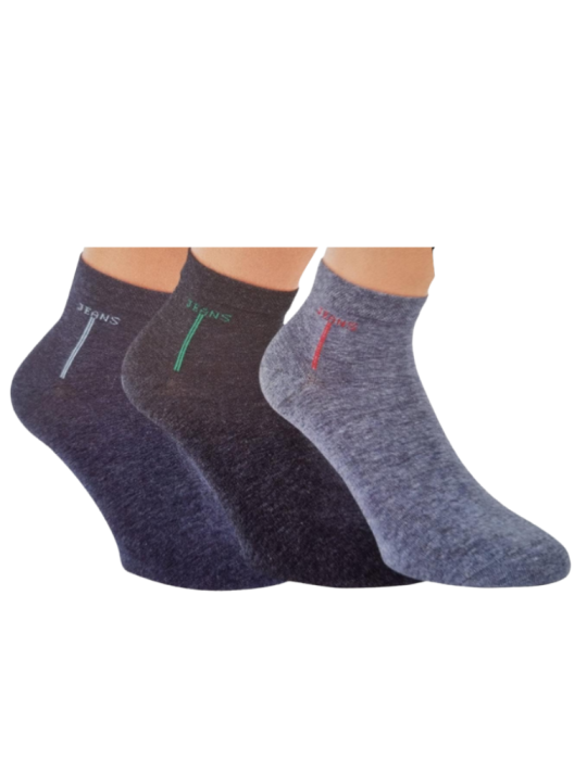 Socquettes courtes en coton - Lot de 3 paires