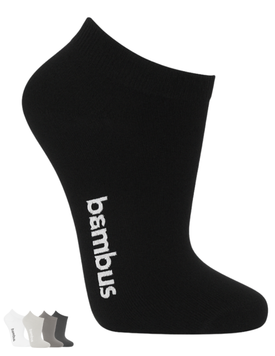 Socquettes courtes en bambou  grandes tailles- Lot de 3 paires