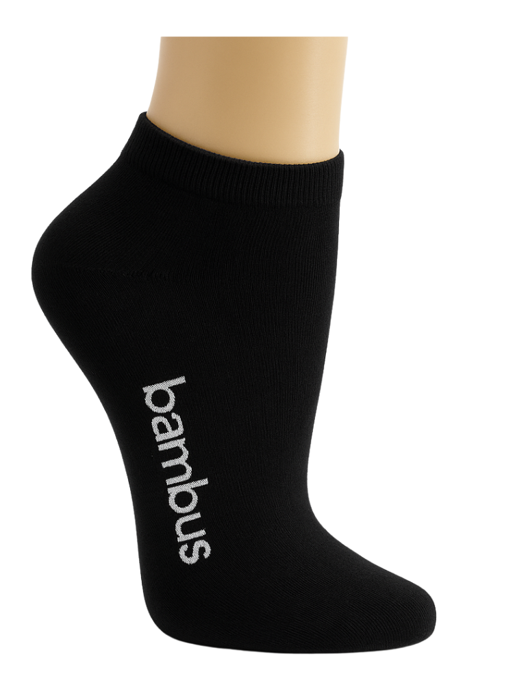 Chaussettes invisibles en bambou grandes tailles - Lot de 3 paires