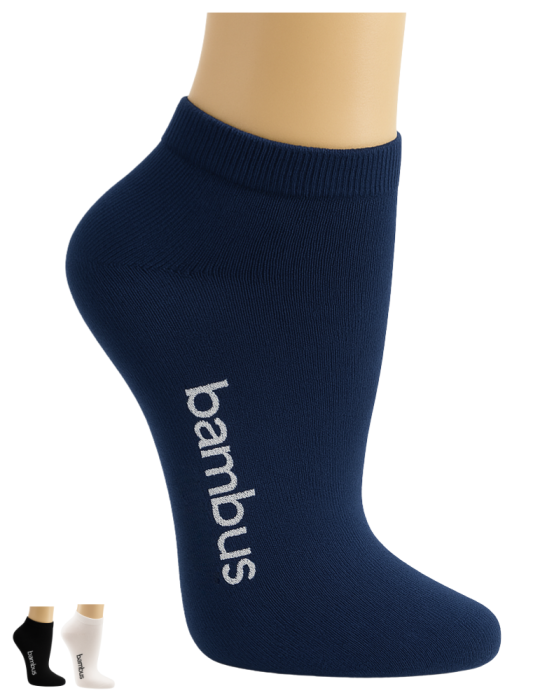 Chaussettes invisibles en bambou grandes tailles - Lot de 3 paires