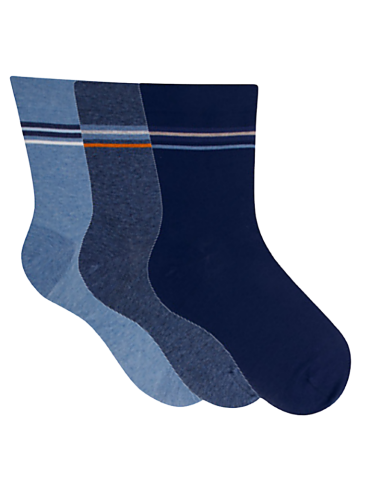 Chaussettes en coton sans élastique - Lot de 3 paires 2