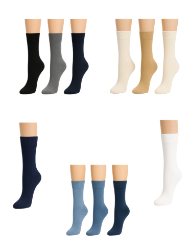 3 paires de Chaussette en coton sans élastique taille 47-50 2