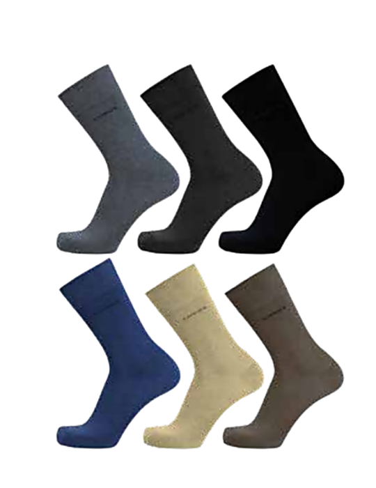 Chaussettes en coton peigné sans élastique - Lot de 2 paires