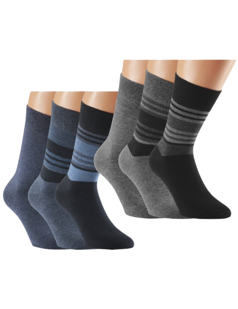 Chaussettes en coton sans élastique grande taille - Lot de 3 paires