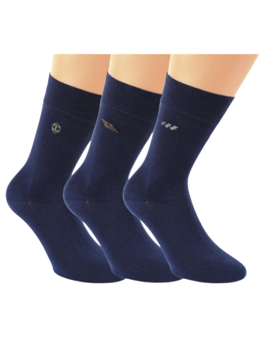 Chaussettes hommes en coton sans élastique - Lot de 3 paires Chaussettes hommes en coton sans élastique - Lot de 3 paires