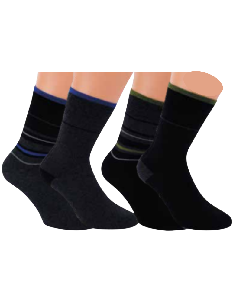 Chaussettes en coton thermo sans élastique - lot de 2 paires