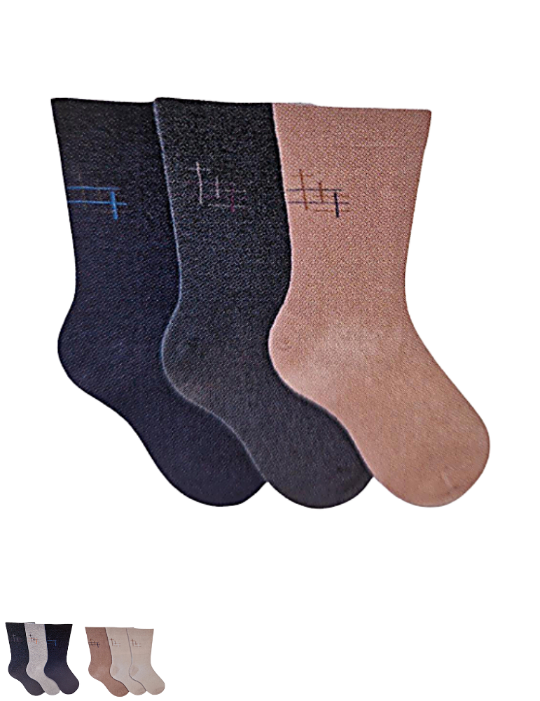 Chaussettes hommes sans élastique - lot de 3 paires