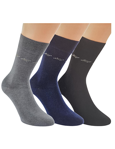 Chaussettes sans élastique hommes - lot de 3 paires