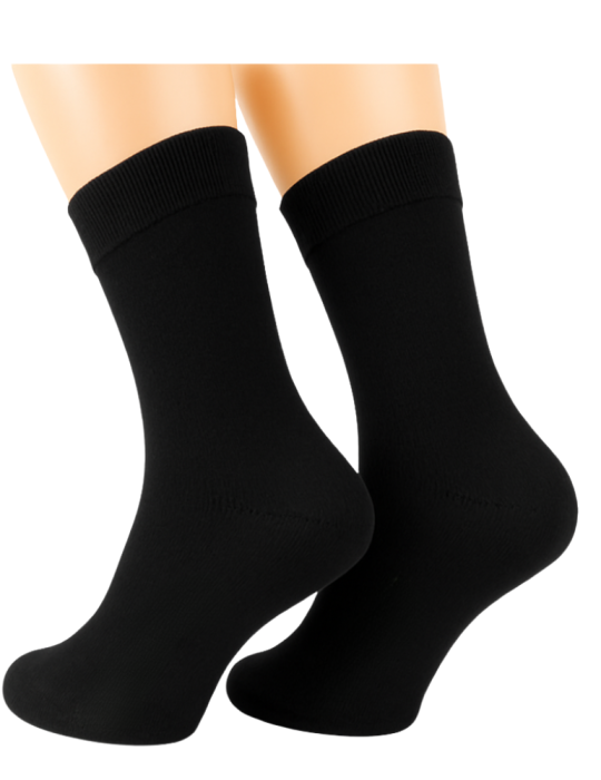 Chaussettes en coton thermo grandes tailles sans élastique - Lot de 2 paires Chaussettes en coton thermo grandes tailles sans élastique - Lot de 2 paires