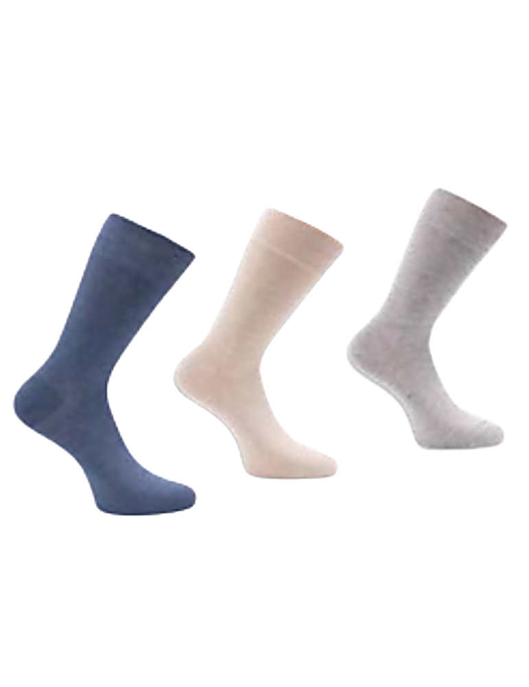 Chaussettes bambou sans élastique - Lot de 3 paires Chaussettes bambou sans élastique - Lot de 3 paires