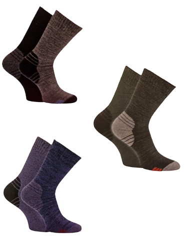 Chaussettes thermo en coton - Lot de 2 paires 2