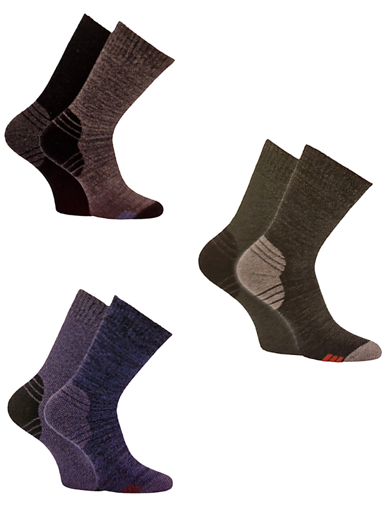 Chaussettes thermo en coton - Lot de 2 paires