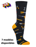 Chaussettes fun en coton - Lot de 2 paires