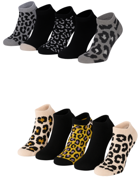 Chaussettes invisibles en coton - Lot de 5 paires