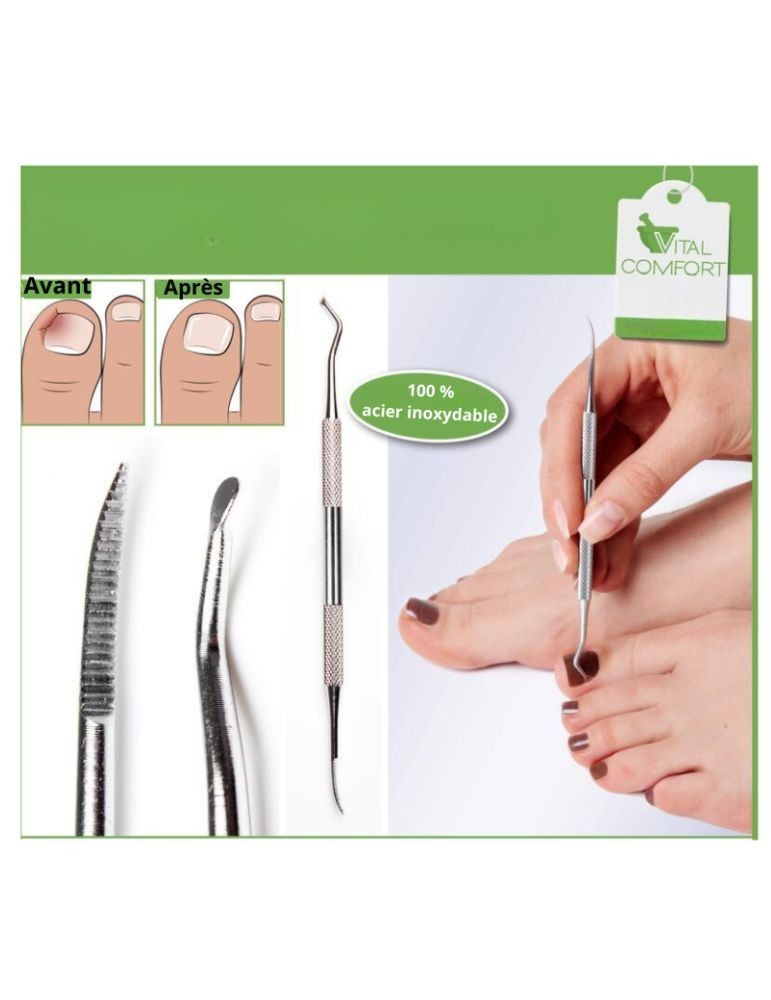 Lime d'angle de pédicure en acier inoxydable