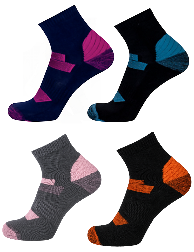 Socquettes de randonnée femmes en coton bio