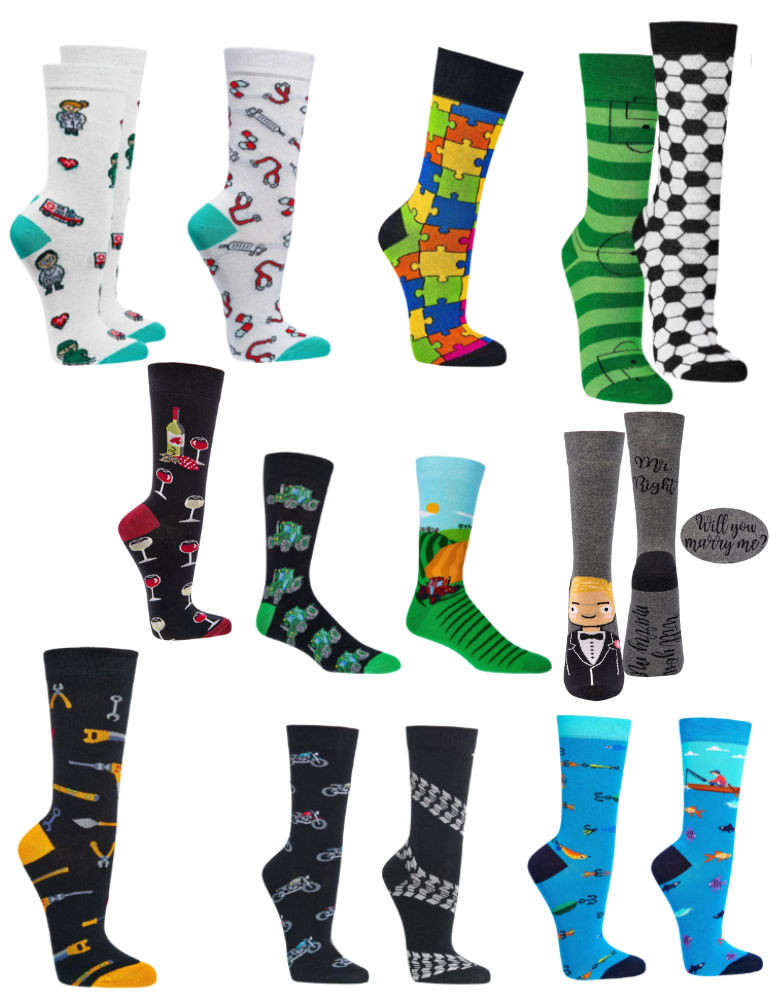 Chaussettes fun en coton - Lot de 2 paires