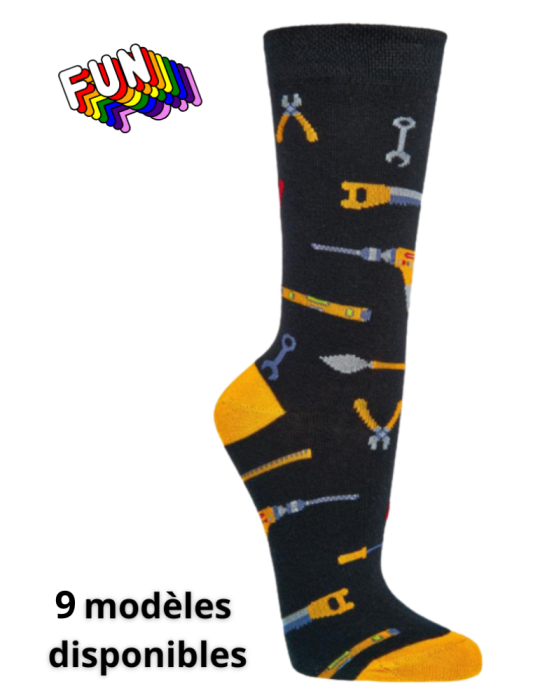 Chaussettes fun en coton - Lot de 2 paires