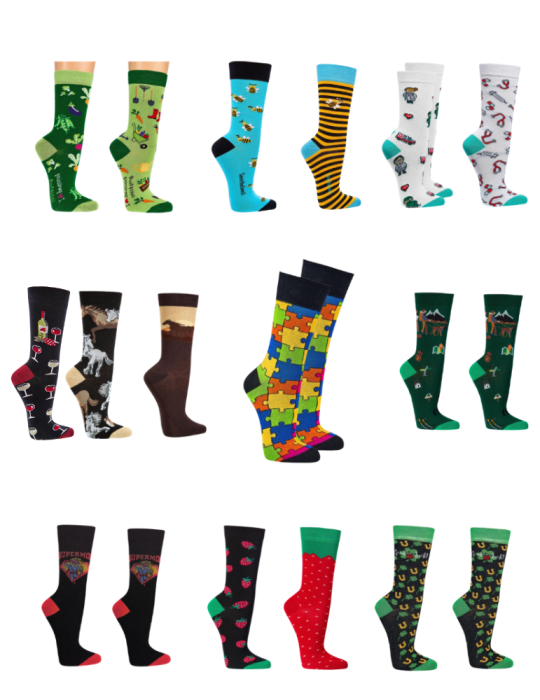 Chaussettes fun en coton - Lot de 2 paires