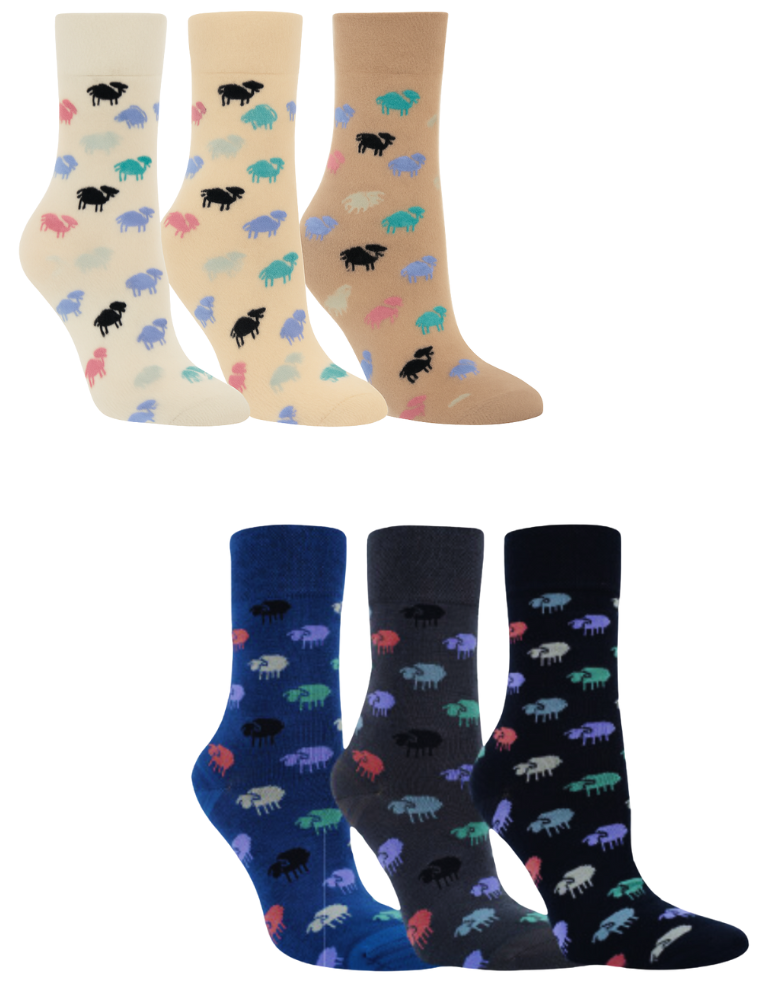 Chaussettes en bambou sans élastique - Lot de 3 paires