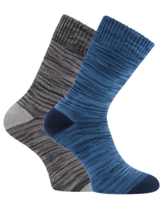 Chaussettes thermo en coton - Lot de 2 paires