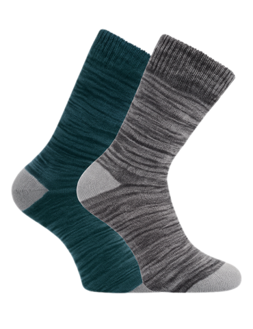 Chaussettes thermo en coton - Lot de 2 paires 2