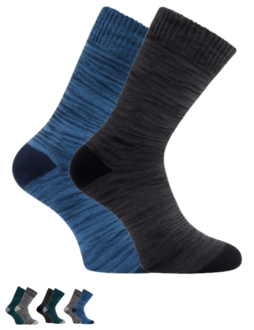 Chaussettes thermo en coton - Lot de 2 paires