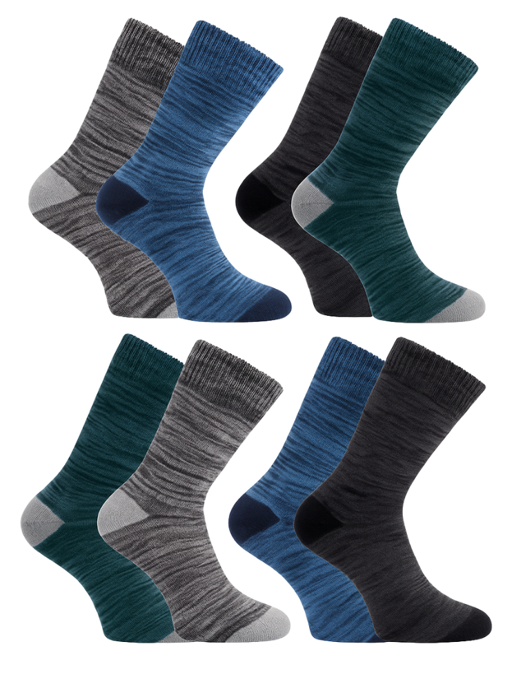 Chaussettes thermo en coton - Lot de 2 paires