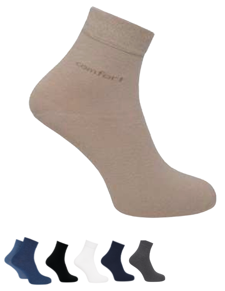 Socquettes sans élastiques coton homme