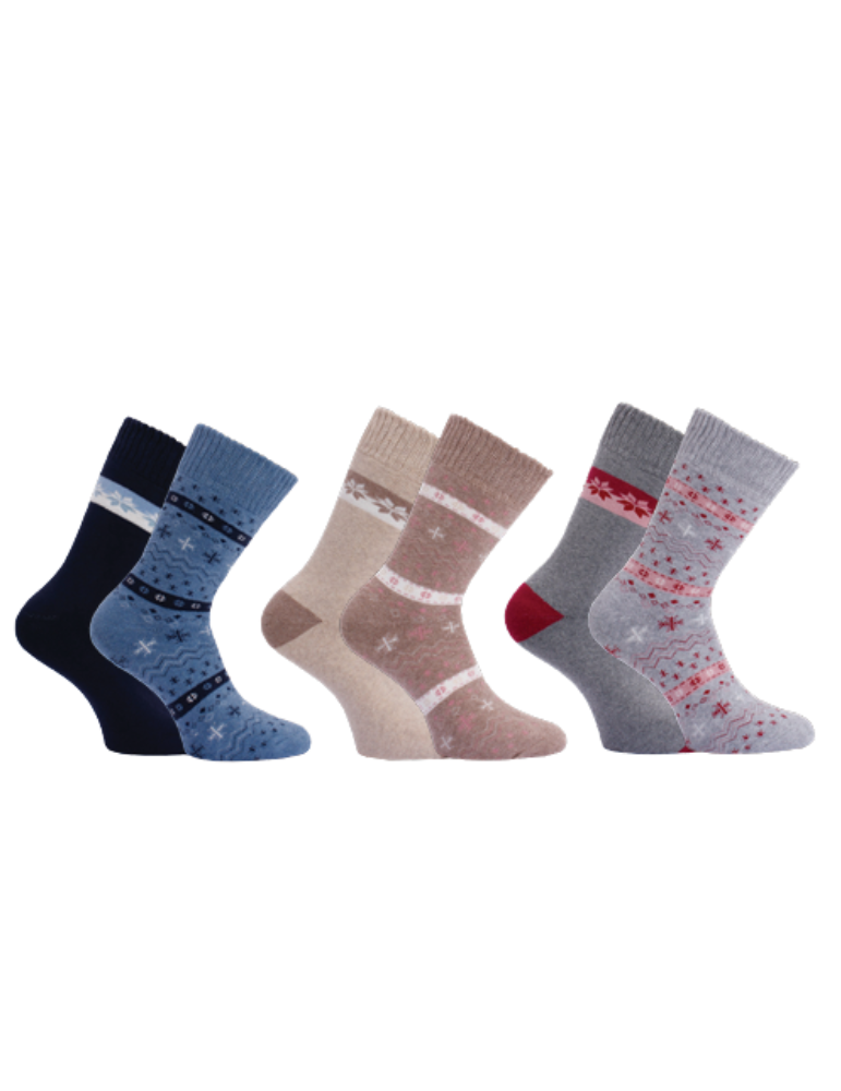Chaussettes thermo en coton - Lot de 2 paires