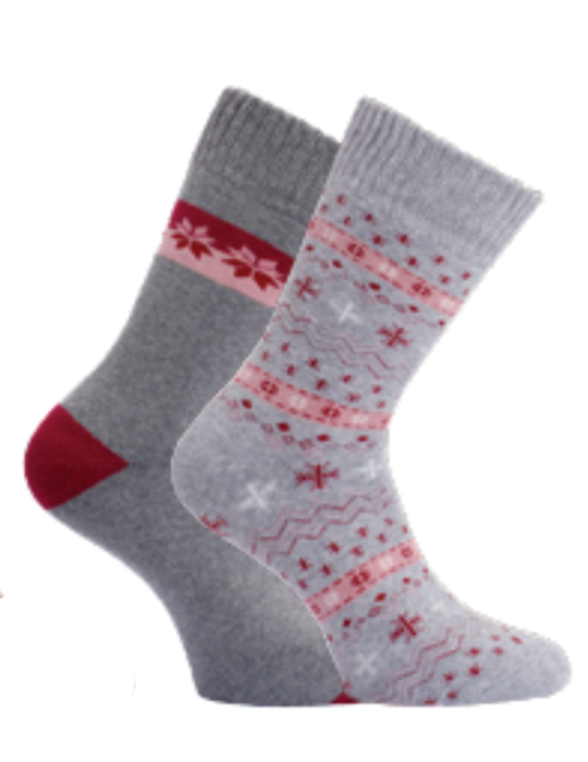 Chaussettes thermo en coton - Lot de 2 paires