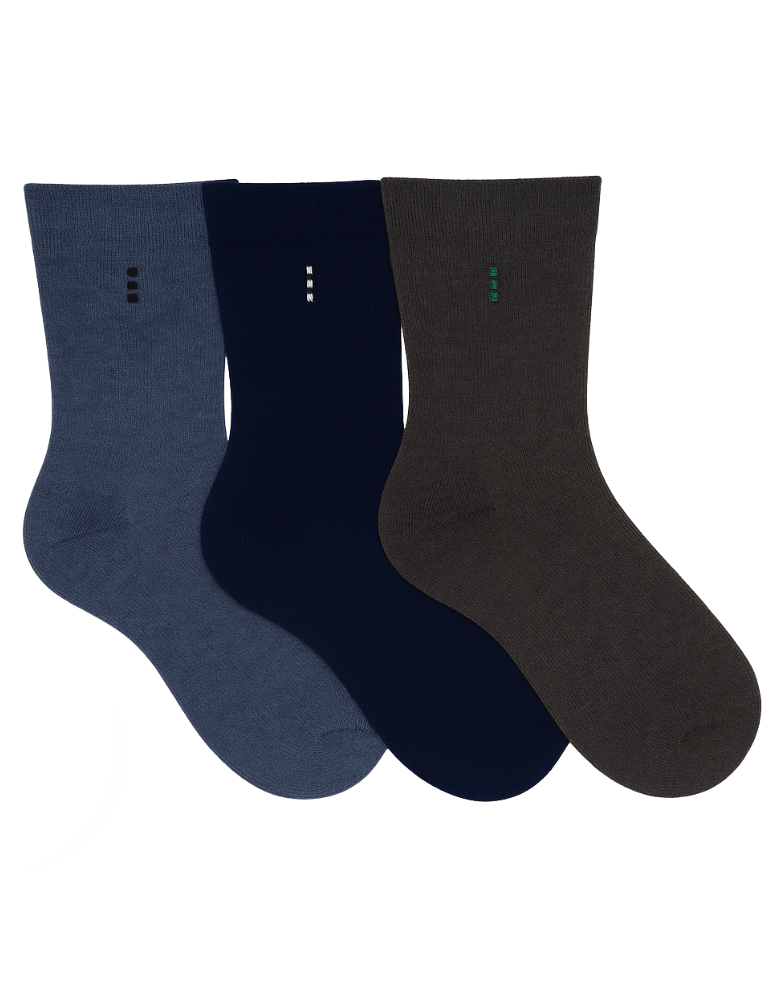 Chaussettes en coton sans élastique - Lot de 3 paires