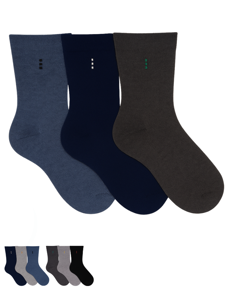Chaussettes hommes sans élastique - Lot de 3 paires