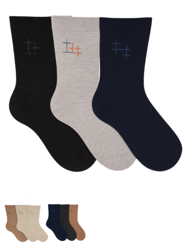 Chaussettes hommes sans élastique - lot de 3 paires