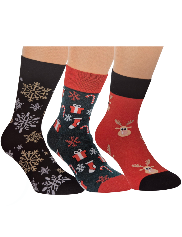 Chaussettes en coton sans élastique Noël