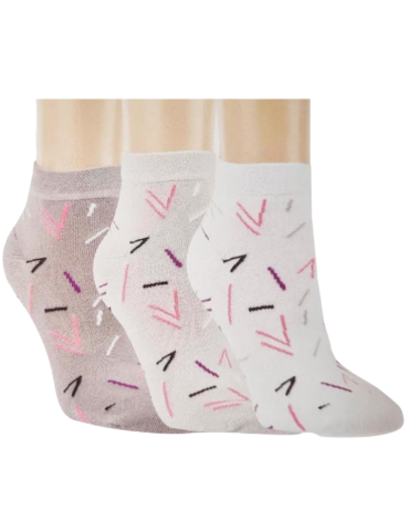 Socquettes courtes en coton - Lot de 3 paires