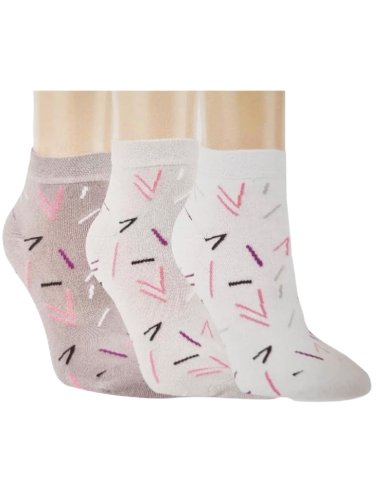 Socquettes courtes en coton - Lot de 3 paires