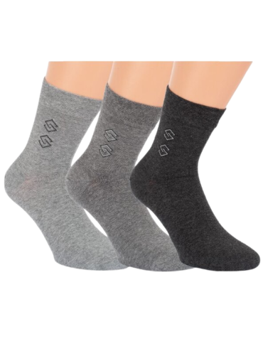 Socquettes en coton sans élastique - Lot de 3 paires