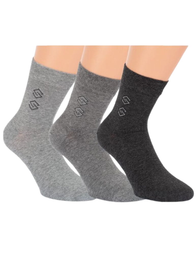 Socquettes en coton sans élastique - Lot de 3 paires