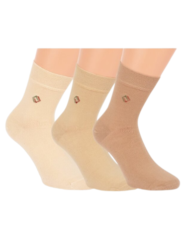 Socquettes en coton sans élastique - Lot de 3 paires