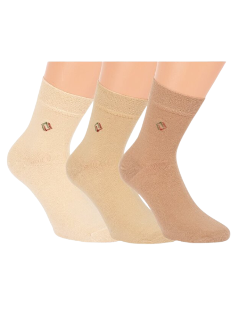 Socquettes en coton sans élastique - Lot de 3 paires