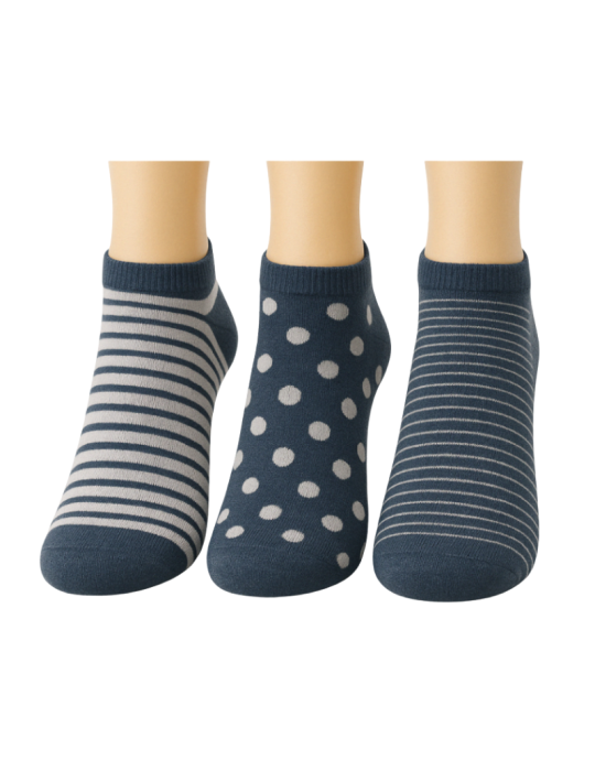 Chaussettes invisibles en coton  - Lot de 3 paires