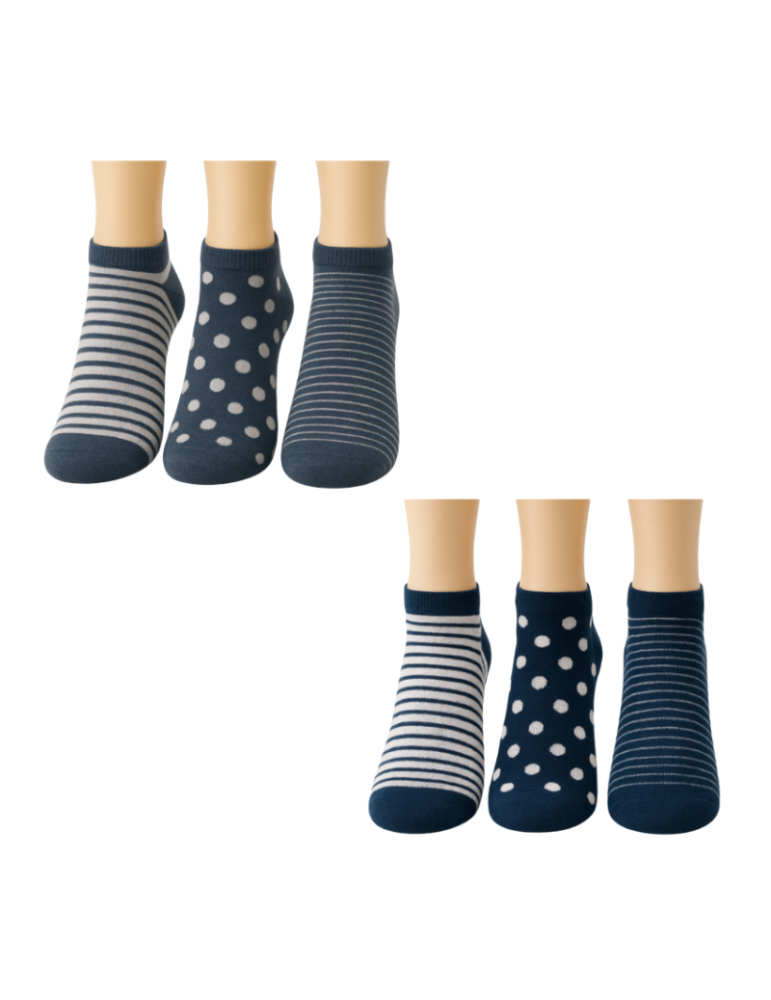 Chaussettes invisibles en coton  - Lot de 3 paires