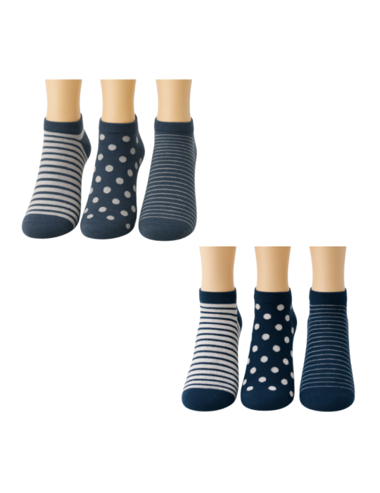 Chaussettes invisibles en coton  - Lot de 3 paires